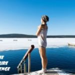 immersion bain baignade lac gele trou dans la glace laponie finlande hiver 2021 2022